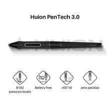 Load image into Gallery viewer, HUION Kamvas Pro 16 Plus 4K UHD Graphics Drawing Tablet with Full Laminated Screen 145% sRGB Battery-Free Stylus PW517 for PC, Mac, Android, 15.6-inch Pen Display