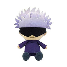 Load image into Gallery viewer, Jujutsu Kaisen Plush Figure Toys with Openable Patch Anime Gojo Satoru Plushie Doll Stuffed Toy Key Ring Bagpack Phone Pendants (3.94inch/10cm, Gojo Satoru)