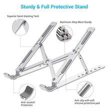 Load image into Gallery viewer, Laptop Stand for Desk, Ergonomic Portable Aluminum Alloy Computer Holder, Foldable Riser with 6 Levels Adjustable Compatible with 10-15.6" inch Notebook and Tablets