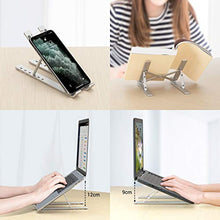 Load image into Gallery viewer, Laptop Stand for Desk, Ergonomic Portable Aluminum Alloy Computer Holder, Foldable Riser with 6 Levels Adjustable Compatible with 10-15.6" inch Notebook and Tablets