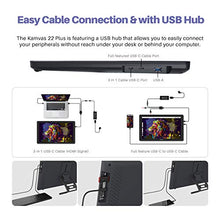 Load image into Gallery viewer, 2020 HUION KAMVAS 22 Plus Graphics Drawing Monitor w/ Full Laminated QD Screen 140% sRGB, Android Support Battery-Free 8192 Pressure Levels Stylus Tilt Drawing Pen Tablet, 21.5 IN Pen Display w/ Stand