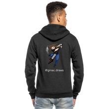 Load image into Gallery viewer, G-MAC Logo Unisex Fleece Zip Hoodie - charcoal gray
