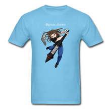 Load image into Gallery viewer, G-MAC Draws Logo Tee - aquatic blue