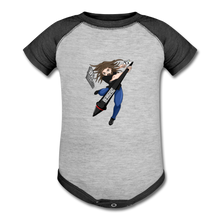 Load image into Gallery viewer, G-MAC Logo Baby Bodysuit - heather gray/charcoal