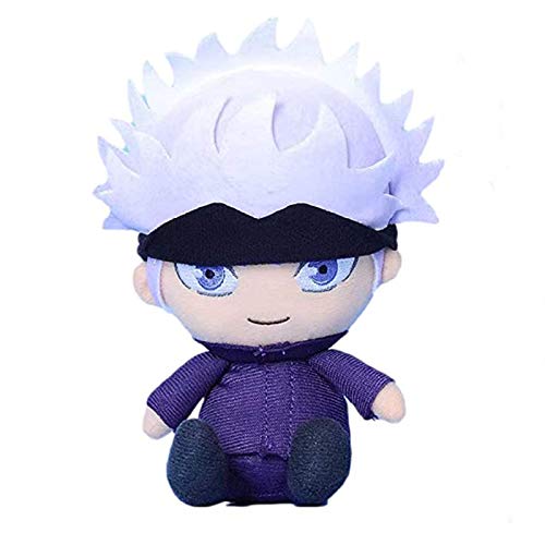 Jujutsu Kaisen Plush Figure Toys with Openable Patch Anime Gojo Satoru Plushie Doll Stuffed Toy Key Ring Bagpack Phone Pendants (3.94inch/10cm, Gojo Satoru)