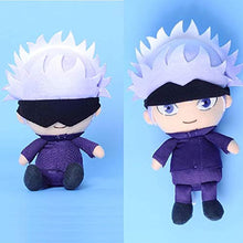 Load image into Gallery viewer, Jujutsu Kaisen Plush Figure Toys with Openable Patch Anime Gojo Satoru Plushie Doll Stuffed Toy Key Ring Bagpack Phone Pendants (3.94inch/10cm, Gojo Satoru)
