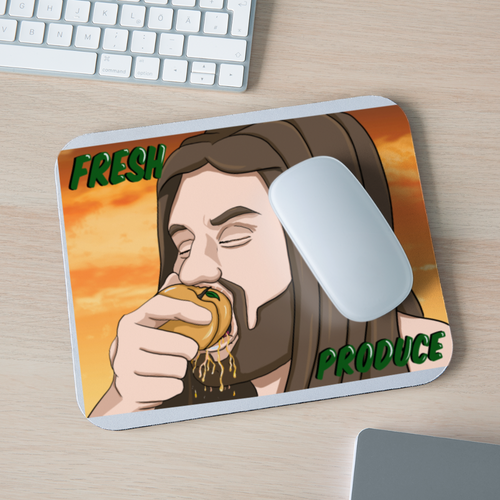 Sexy Essential Employee Mouse Pad (Fresh Produce) - white