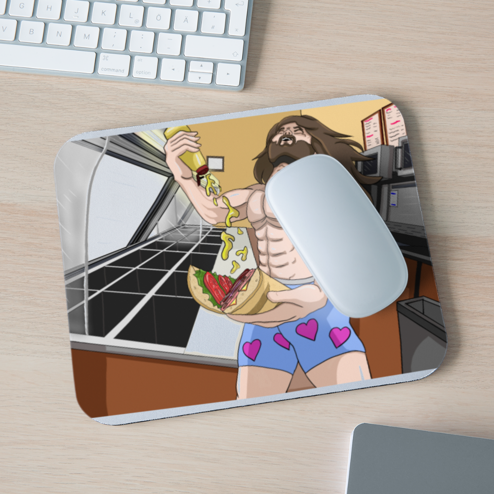 Sexy Essential Employee Mouse Pad (Sub Shop) - white